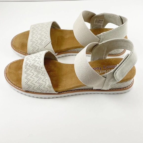 Bobs by Skechers Desert Kiss/Off white w/ Memory Foam Slingback Sandal US 10 - Picture 7 of 10